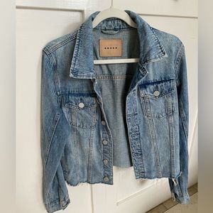 Blanknyc cropped distressed jean jacket